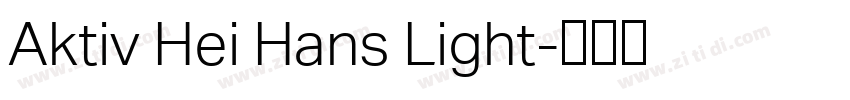 Aktiv Hei Hans Light字体转换